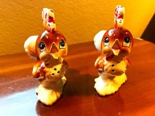 Vintage Norcrest Japan Anthropomorphic Rooster Salt & Pepper Shakers picture
