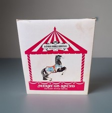 Vintage 1978 Cyrus Noble Black Horse Carousel Decanter In Box Tax Stamp Intact picture