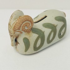 Vtg Ceramic Aries Ram Coin Bank Takahashi Japan Mid Century Modern MCM picture