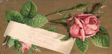 1880s-90s Pink Roses O.D. Goldthwait 99 Cent Store Trade Card picture