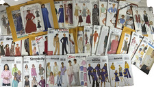 Lot 32 Vtg 1980s-2000s Womens Sewing Patterns Dresses Blouses Pants Suits UNCUT picture
