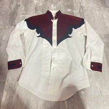 VTG Barbara Shara Classic Lubbock TX. Western Rodeo Suede Shirt Men M Bag7 picture