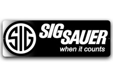 SIG SAUER 6in x 18in Aluminum Sign - Man Cave Gun Room Firearms Wall Art picture