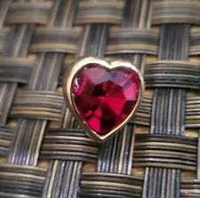 BEAUTIFUL RED RHINESTONE HEART LOVE COLLECTIBLE PIN L@@K picture