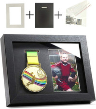 Medal Display Shadow Box - Single Medal Case - Perfect for Runners, Marathon, Ra picture
