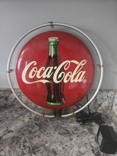 Vintage Coca-Cola Neon Wall Sign – Classic 1990 Light-Up Coke Bottle 14x14 picture