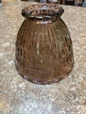 Vtg RARE Princess House Pink Purple Iridescent Votive Fairy Lamp TOP SHADE ONLY picture