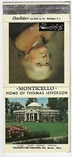 FS 30S Matchcover Cover Monticello Home of Thomas Jefferson  FS Empty Matchcover picture