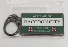 Biohazard Resident Evil Requiem Metal Keychain Raccoon City Sign Capcom picture