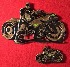 Little League Pin Copper Metal Batman Green Logo 8-in And 3 1/2 In Pins picture
