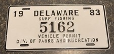 1983 Delaware Surf Tag Number 5162 In Immaculate Condition And Was Never Issued picture