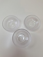 3 HEISEY GLASS Diamond Point Salt Cellar Or Nut Dish picture