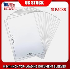 10-Pack 8.5×11-Inch Top-Loading Document Sleeves, Rigid Protective Case US STOCK picture