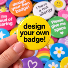 Personalised 38mm Pin Badges Custom Logo Text Photo Party Business Bulk Badges picture