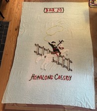 Vintage Hopalong Cassidy Chenille Bedspread BAR 20 Cowboy Horse Western 72x102  picture