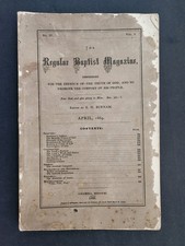 1869 antique REGULAR BAPTIST MAGAZINE salvation love spanish inquisition gospel picture