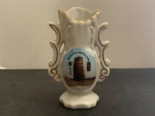 Vintage c.1930's Bily Clocks Spillville Iowa Souvenir Vase Made in Japan picture