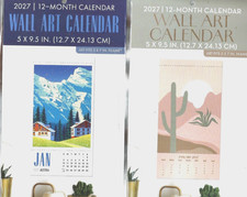 2 DIFFERENT ..NEW -2027 Colorful Wall ART Calendar, 12 MONTHS... picture