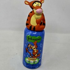 VINTAGE Johnson's Tigger Bath Bubbles Character Container 2000 Bath 11 oz SEALED picture
