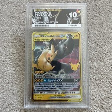 Pikachu & Zekrom GX 33/181 30th Celebration ACE 10 Perfect Subgrades picture