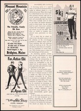 1965 Pleasant Mountain Bridgton Maine Family Friendly Snow Ski Area Print Ad picture