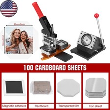 50x50mm Square Magnet Maker Machine with 100 Sets Materials Fridge DIY Photo Mag picture