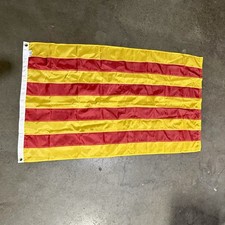 Vintage 1960s 1970s Catalonia Spain Flag Nylon Mint USA Made picture