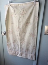 Vintage Beige Pillowcase Pair Floral Nosegay pattern with scalloped trim picture