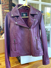 Harley-Davidson Genuine MotorClothes Leather Motorcycle Jacket Women’s M picture