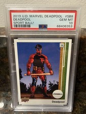 2019 Upper Deck Marvel Deadpool Sport Ball 1989 Mark McGwire PSA 10 Pop 2 🇺🇸 picture