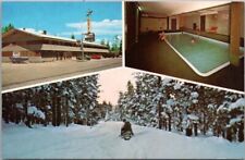 West Yellowstone, Montana Postcard STARLITE MOTEL Snowmobiling Scene /Dated 1986 picture