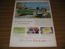 1949 Print Ad Packard Eight Golden Anniversary 135 HP Club Sedan  picture