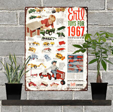 1967 Ertl Cast Iron Toys IH Tractor Farm Allis AD Metal Sign Repro 9x12