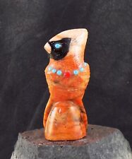ZMT Small Zuni Cardinal Bird Fetish by Hudson Sandy - Apple Coral picture