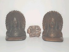 Vintage Bronze Native American Indian Chief 6
