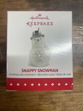 Hallmark Keepsake 2015 Snappy Snowman Miniature Christmas Tree Ornament picture