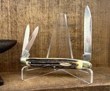 Vintage Robt Klaas Railroad Whittler Pretty Stag Germany Strong Etch 3 5/8” picture