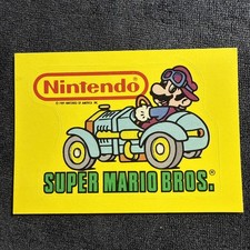 1989 Topps Nintendo Super Mario Bros. #33 Rookie Sticker Card Mario Kart Mint picture