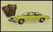 CHEVROLET Adv Postcard MALIBU CLASSIC COLONNADE SEDAN 1974 Dealer UNP Vtg Auto picture