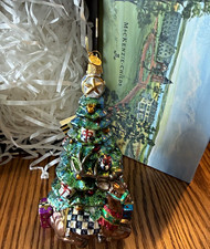 Mackenzie-Childs Holiday Forest Tree Glass Ornament – New in Box  Beautiful picture