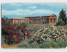 Postcard Basilica and Temple of Neptune Paestum Italy picture