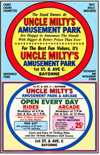 Vintage Uncle Milty's Amusement Park Ad Magnet – Bayonne New Jersey picture
