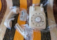 VTG. PAC#TEL Rotary Dial Desk Telephone Phone Creme Off White TESTED FINE, RARE picture