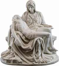 Michelangelo's La Pieta Statue - 10-Inch Premium Cold-Cast Marble Replica picture