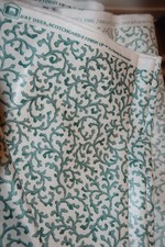 VTG 21 yards of Waverly  Savoy Schumacher & Co Fabric CottonTurquzie/Green picture