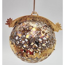 Wallace Silversmiths Christmas Ornament Silverplate Ball VTG 2000 ORIGINAL BOX picture