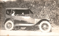 Postcard c1920 RPPC Algoma, Wisconsin Joe & Emma (Spacek) Wizner Antique Car picture