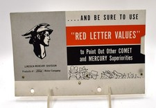 Vintage 1964 Mercury Dealer Comparison Slide Rule - Comet and Full Size Mercury picture