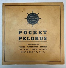 TEXACO WATERWAYS POCKET PELORUS 1939 - TEXACO MARINE MOTOR OIL - NEW YORK CITY picture