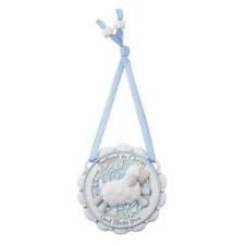 Baptized in Christ Crib Medal Blue Lot of 3 Size 3.5in Dia Comes in Pack of 3pcs picture